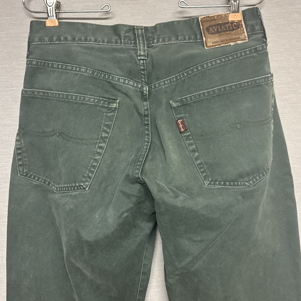 Vtg Aviatic Blue Green Button Fly Jeans - Italy - READ 31" Waist 30" Inseam Teal - Picture 3 of 11
